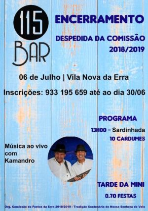 Despedida Comissão Festas da Erra
